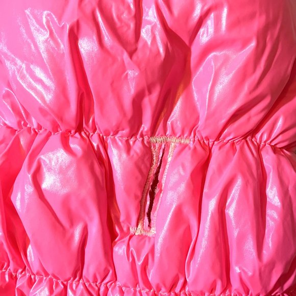 CHICDOG pink puffy VEST dog Sz M (see chart) pre-owned with D-ring slit - Picture 9 of 12